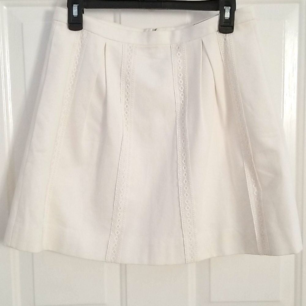 J.Crew Eyelet White Skirt Womens size 6